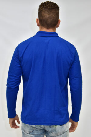 Polo Piqué Azul | Manga Larga | Tejido 30/1