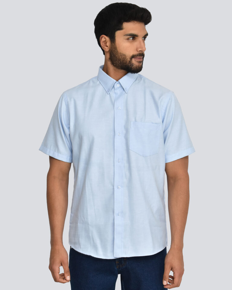 Camisa Oxford Celeste | Manga Corta | Oxford San Jacinto